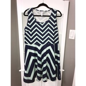 Chevron skater dress